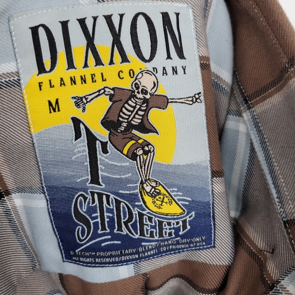 Dixxon Flannel Company T Street Medium Button Up Long Sleeve Blue Shirt Mens - Picture 2 of 10